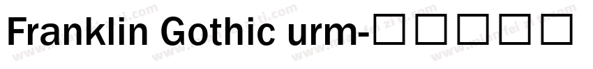 Franklin Gothic urm字体转换